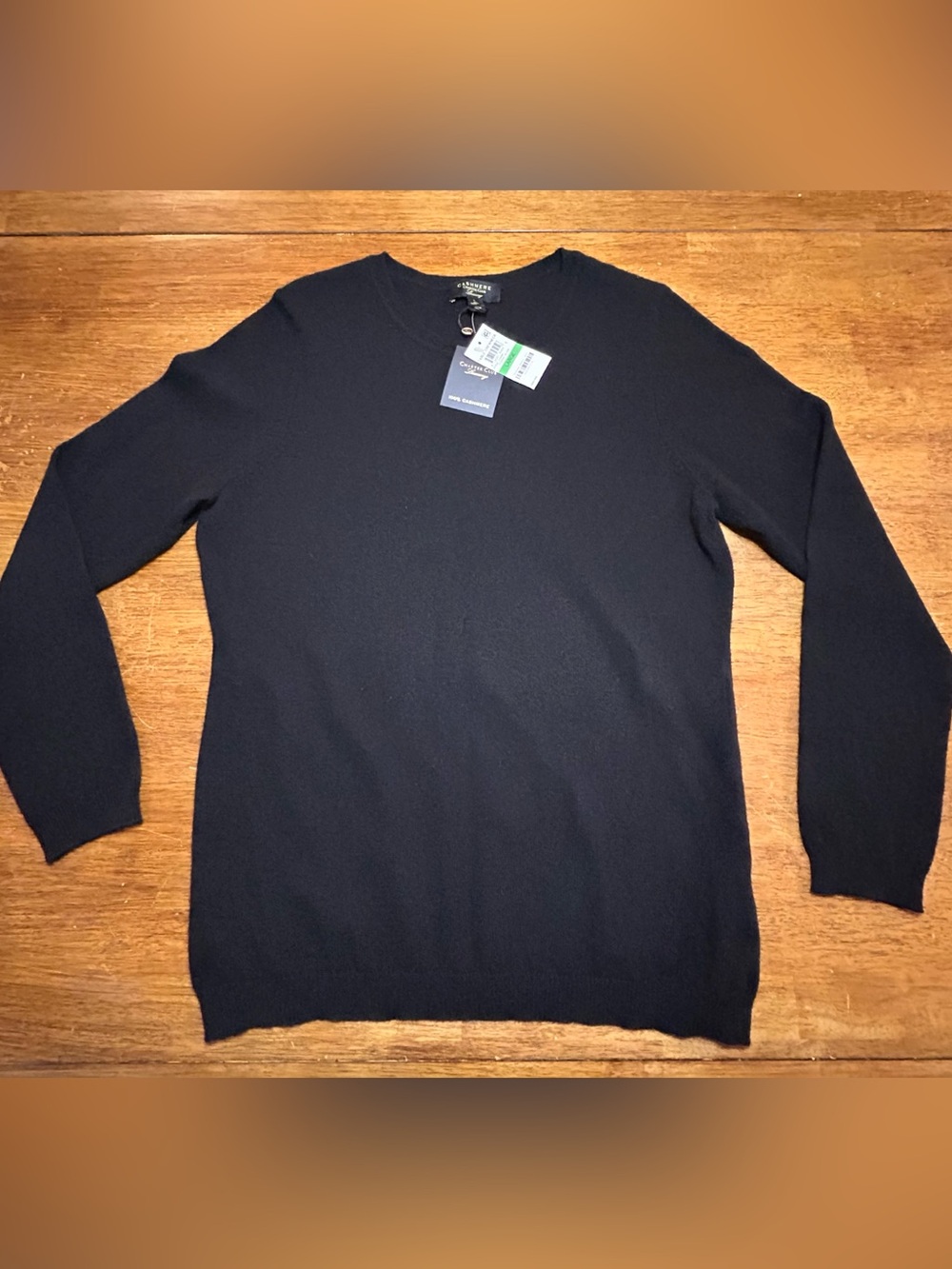 Charter Club Men's Black Crewneck Cashmere Sweater - Classic Knit NWT